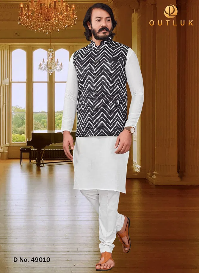 Outluk Vol 49 Wedding Wear Wholesale Kurta Pajama With Jacket Collection